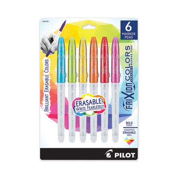 Pilot® Frixion Colors Erasable Porous Point Pen, Stick, Bold 2.5 Mm, Six Assorted Artistic Ink Colors, White Barrel, 6-pack freeshipping - TVN Wholesale